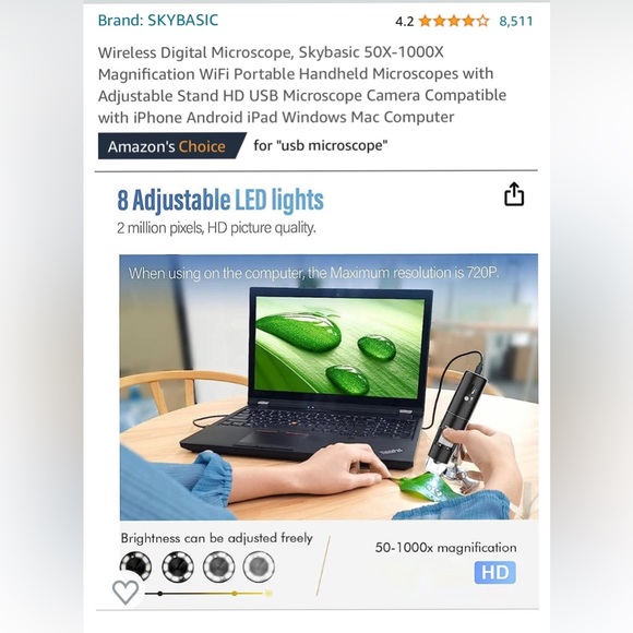 WIRELESS DIGITAL MICROSCOPE - Picture 3 of 7